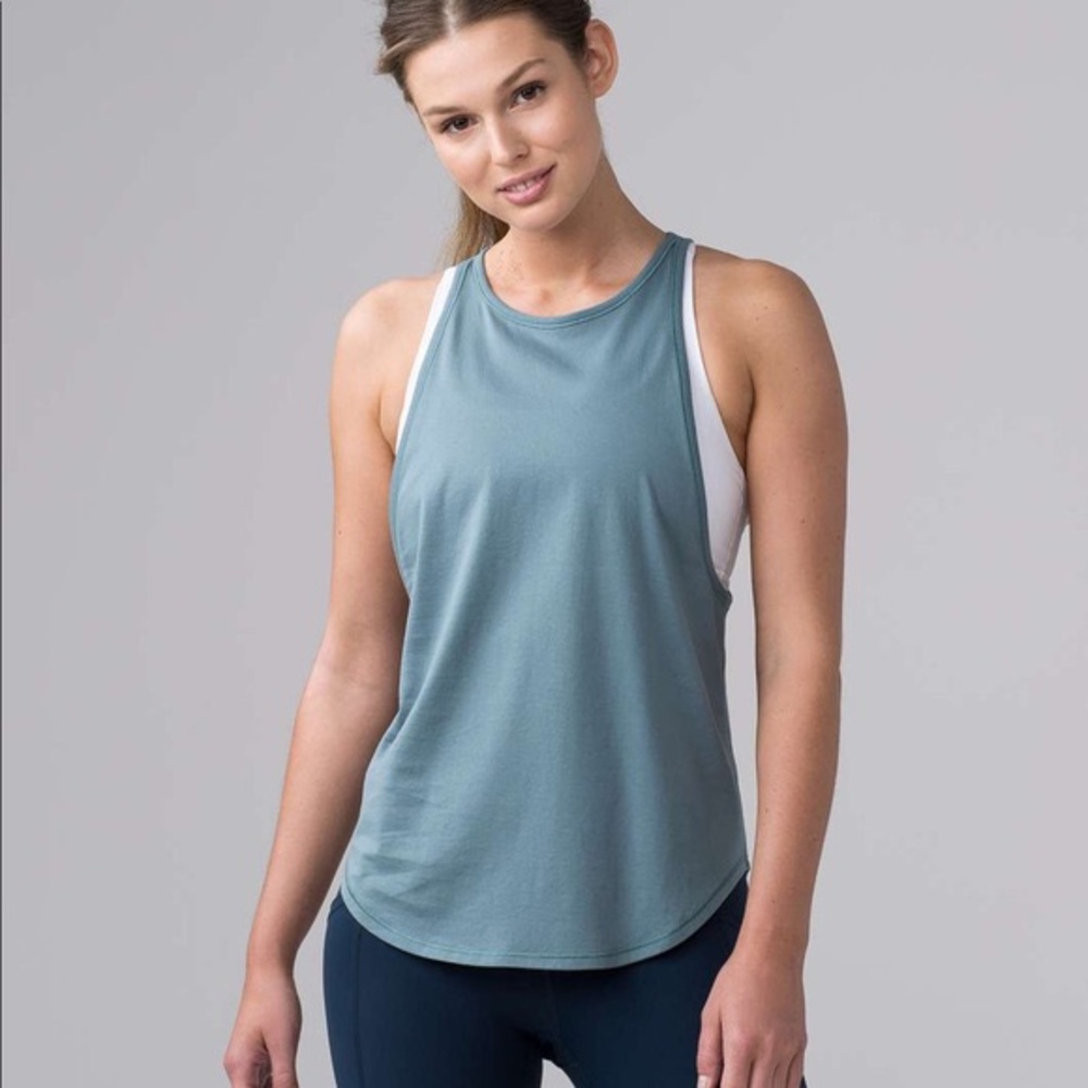 Lululemon Sweat Date Singlet
(Mystic Green) Size 6